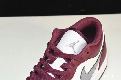 White 1 Jordan Bordeaux Low 1001